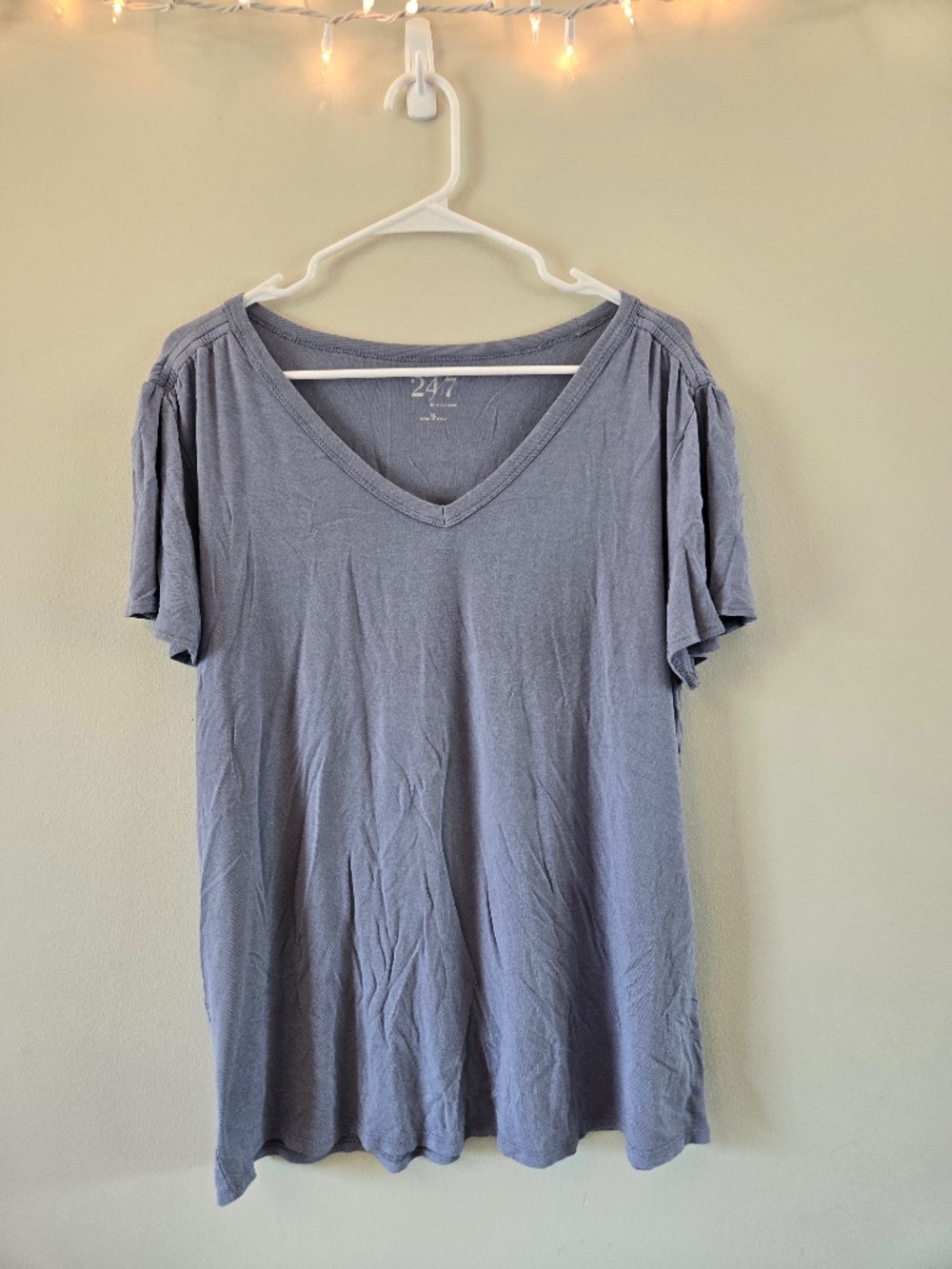 3/$20 Maurices 24/7 Light Blue V-Neck T-Shirt